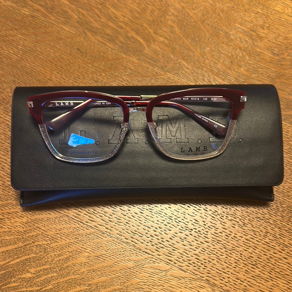 L.A.M.B. Red and Clear Eyeglasses